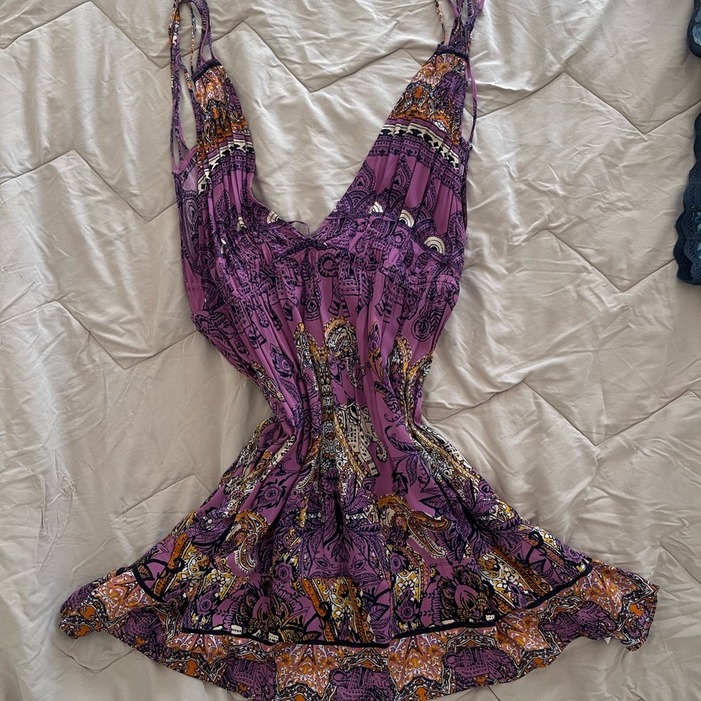 Free people mini v neck dress